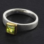 Köves ásványi ékszer Peridottal  gyűrű