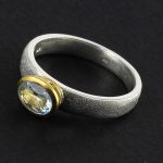 Köves ásványi ékszer Topázzal ezüst gyűrű