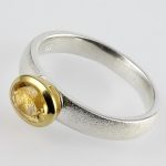 Köves ásványi ékszer Citrinnel ezüst gyűrű