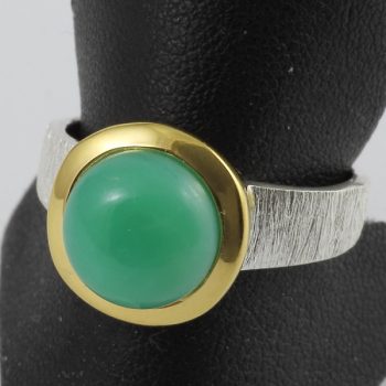 Köves ásványi ékszer Krizoprázzal  gyűrű