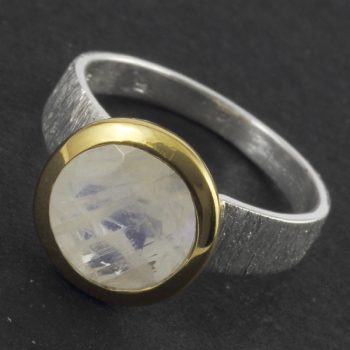 Köves ásványi ékszer Holdkővel ezüst gyűrű