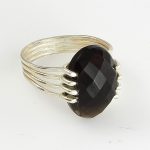 Köves ásványi ékszer Füstkvarc  gyűrűben