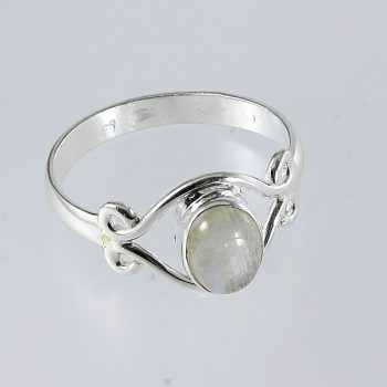 Köves ásv ányi ékszer Holdkő ovál, alulfelül  gyűrű