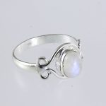 Köves ásv ányi ékszer Holdkő ovál, alulfelül  gyűrű