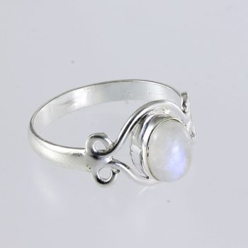 Köves ásv ányi ékszer Holdkő ovál, alulfelül  gyűrű