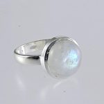 Köves ásv ányi ékszer Holdkő kerek  gyűrű