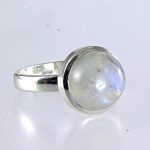 Köves ásv ányi ékszer Holdkő kerek  gyűrű